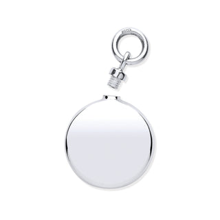 Silver Perfume/ashes Round Holder Pendant