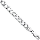 Silver Plain & Bark Casted Curb Baby 6" Bracelet