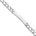 Silver Plain & Bark Casted Curb Id Baby 6" Bracelet 8g