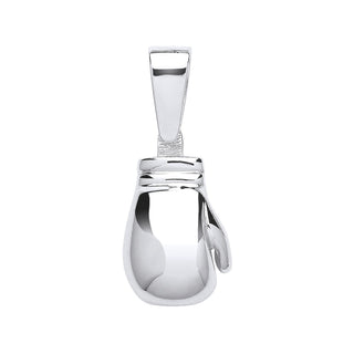 Silver Plain Large Boxing Glove Pendant