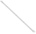 Silver Princess Cut Rubover Tennis Bracelet