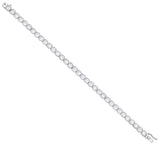 Silver Princess Cut Rubover Tennis Bracelet