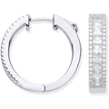 Silver Princess & Round CZ 20mm Huggies