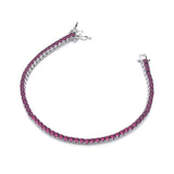 Silver Red CZ Tennis Ladies Bracelet
