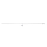 Silver Rhodium Pated Turtle Anklet