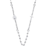 Silver Rosary Beads 18" Chain