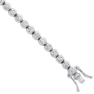 Silver Rubover CZ Tennis Bracelet