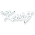 Silver Script Curl Nameplate With 16"/18"/20" Chain