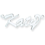 Silver Script Curl Nameplate With 16"/18"/20" Chain