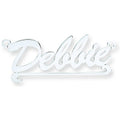 Silver Script Scroll Nameplate With 16"/18"/20" Chain