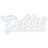 Silver Script Scroll Nameplate With 16"/18"/20" Chain