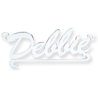 Silver Script Scroll Nameplate With 16"/18"/20" Chain