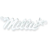 Silver Script Star Nameplate With 16"/18"/20" Chain