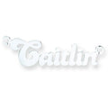 Silver Small Banana Nameplate With 16"/18"/20" Chain