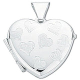Silver Small Engraved Heart Shaped Locket (£85)