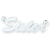 Silver Small Script Nameplate With 16"/18"/20" Chain