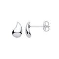 Silver Small Teardrop Studs