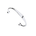 Silver Solid Baby Bangle With Id Plate