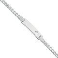 Silver Star Id Baby 6" Bracelet