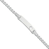 Silver Star Id Baby 6" Bracelet