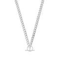 Silver T-bar Curb Chain Necklace/bracelet