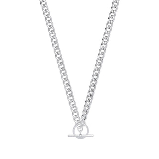 Silver T-bar Curb Chain Necklace/bracelet