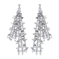 Silver Tassel Drop Earrings