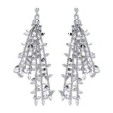 Silver Tassel Drop Earrings