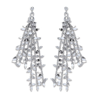 Silver Tassel Drop Earrings