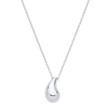 Silver Teardrop Pendant Chain 16