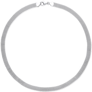Silver Tight Mesh Watch Strap 18"chain/ladies Bracelet