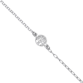 Silver Tree Of Life Anklet