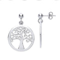 Silver Tree Of Life Earrings