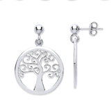 Silver Tree Of Life Earrings