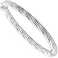 Silver Twisted Hollow Hinged Bangle 11g