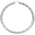 Silver Twisted Hoop Earrings 13.5g