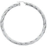 Silver Twisted Hoop Earrings 13.5g