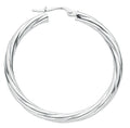 Silver Twisted Hoop Earrings 4.2g