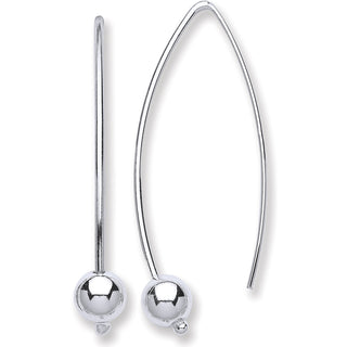 Silver Two Pin Earrings