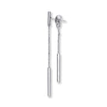 Silver Two Strand Tube Drop Earrings
