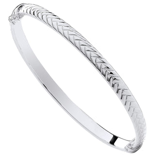 Silver Tyre Design Ladies Bangle