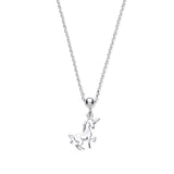 Silver Unicorn Pendant 17" Necklace/07" Bracelet