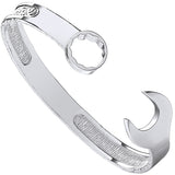 Silver Vintage Design Spanner Gents 9mm Bangle