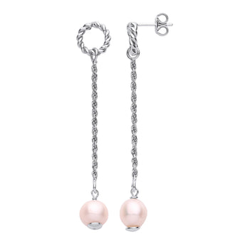 Silver W/pearl Drop Earrings