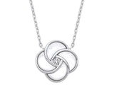 Silver White Shell Swirl Necklace