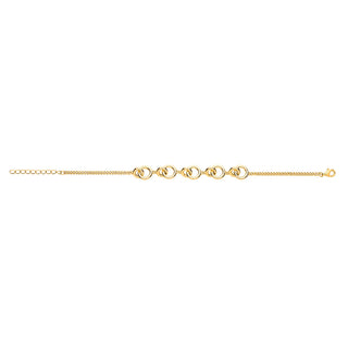 Silver Yg Plated Interlocking Circle Bracelet