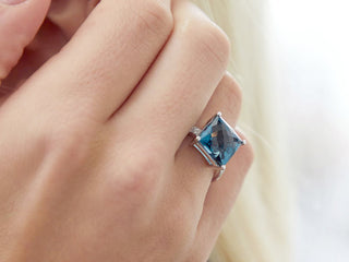 blue topaz birthstone ring