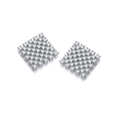 Three Multi Row CZ Stud Earrings