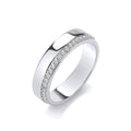 Three Quarter Et Ladies Silver Ring