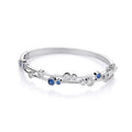 Timeless Rubover Set Blue & Clear CZ Ladies J-jaz Bangle